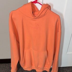 Comfort Embroidered Orange Hoodie - Women